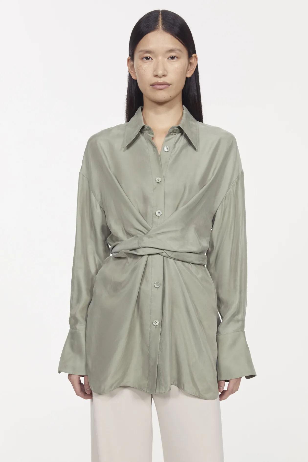 Almond Peach Twill Shirt Rodebjer