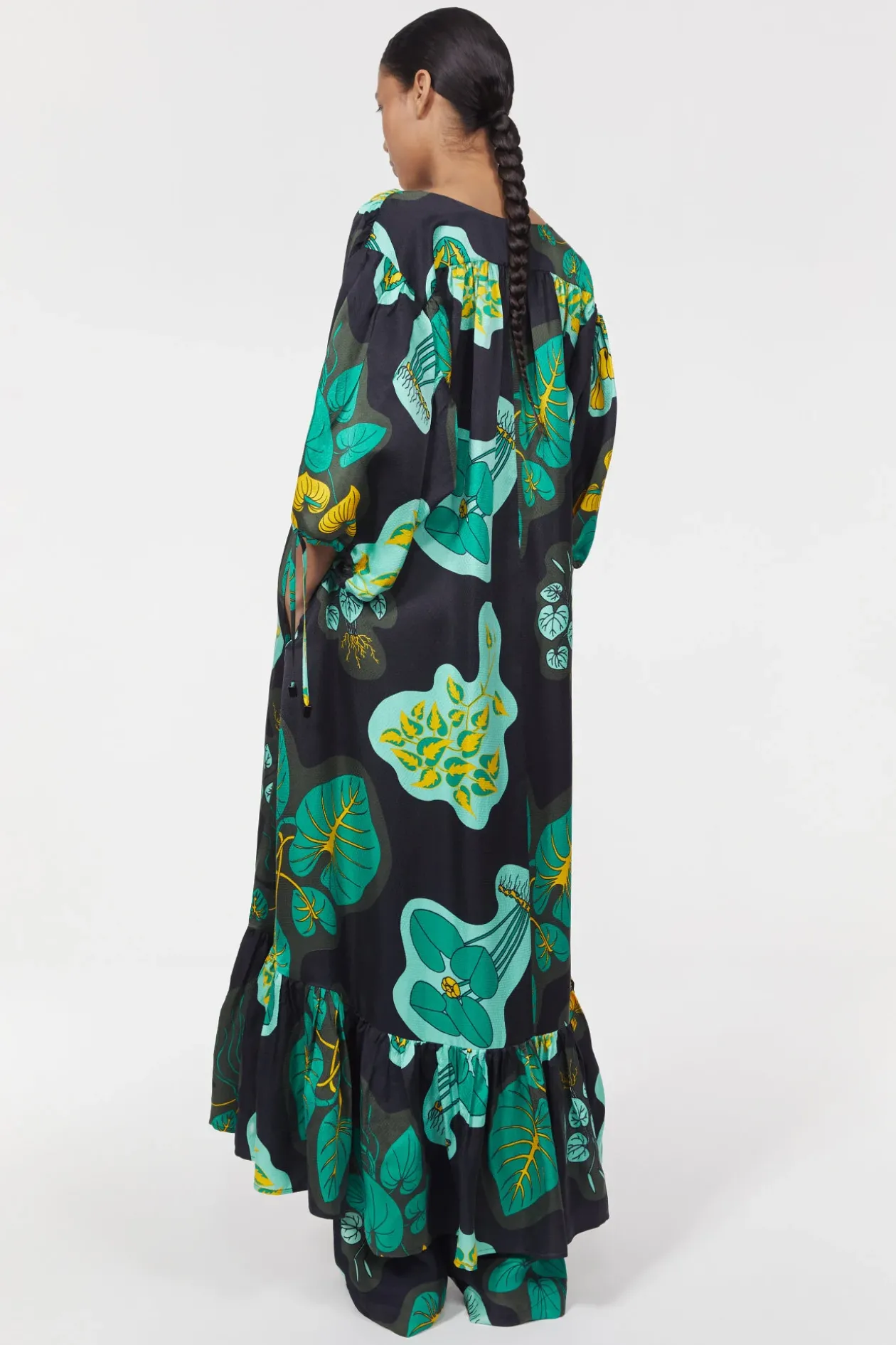 Dakota Leaf Hammered Dress Rodebjer